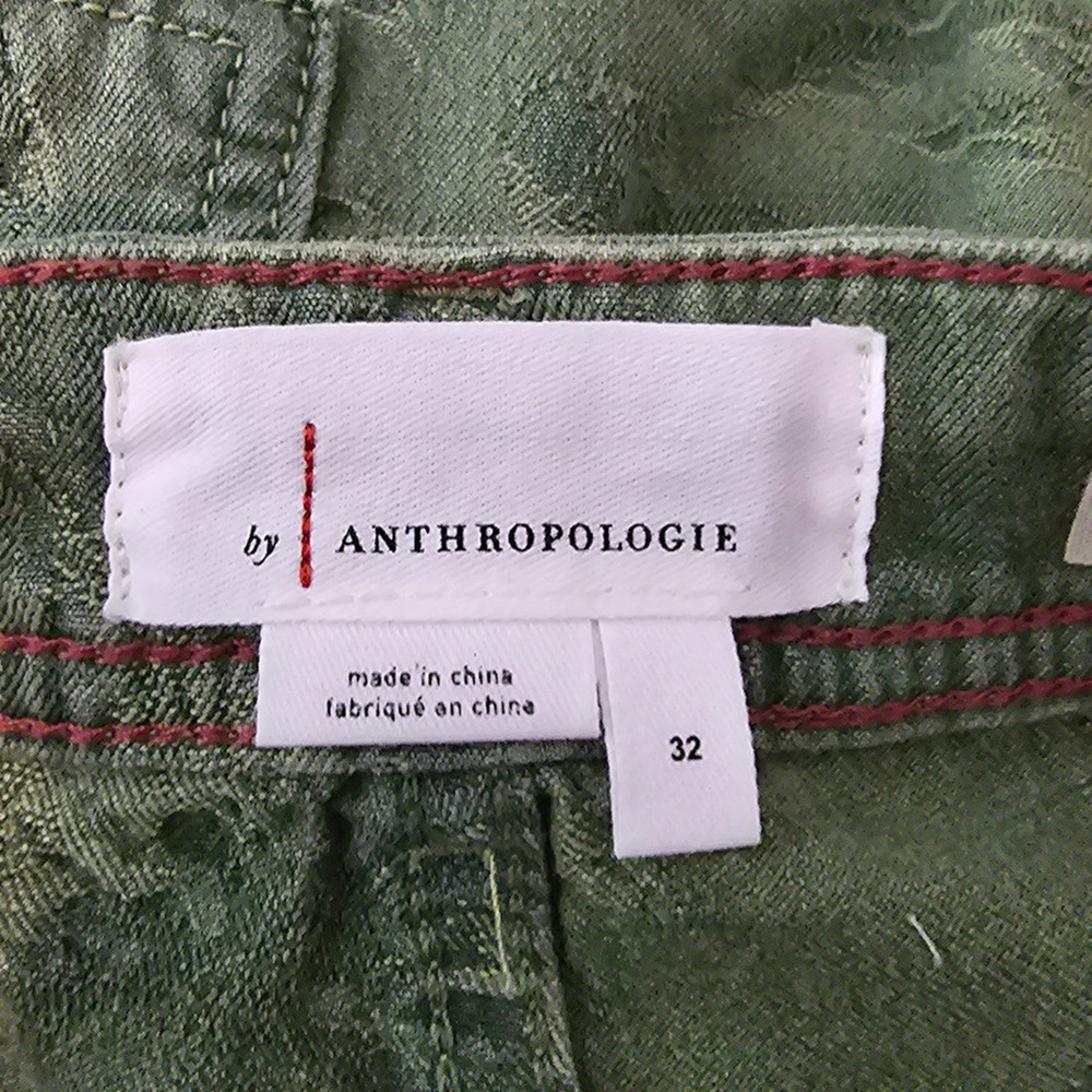 By Anthropologie The Wander Leaf Design Women's Pants 32 - Picture 4 of 5